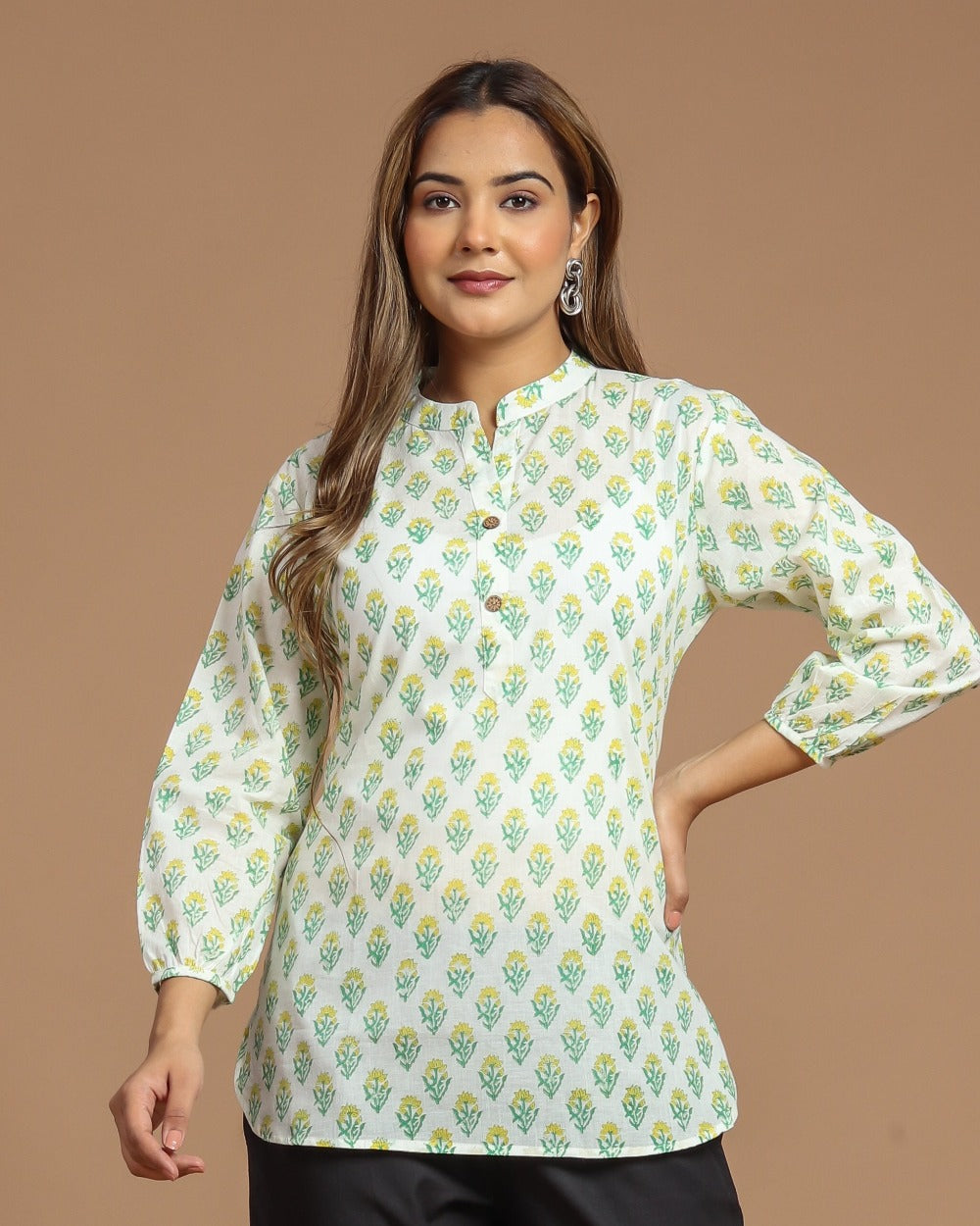 Block Printed Short Kurti