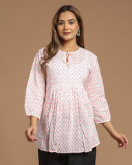 Block Printed Short Top