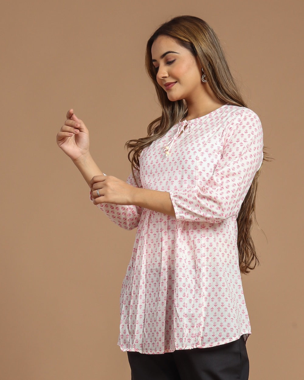 Block Printed Cotton Short Top