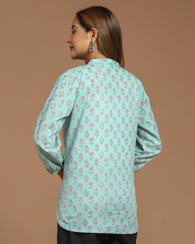 Printed Cotton Short Kurti