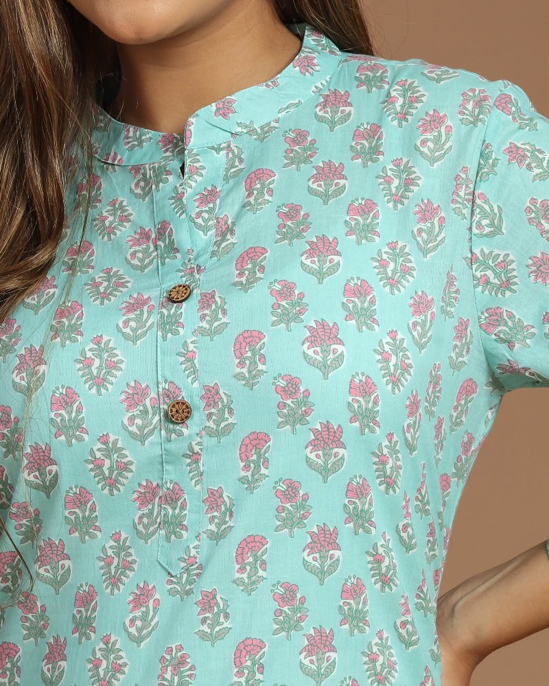 Printed Cotton Short Kurti