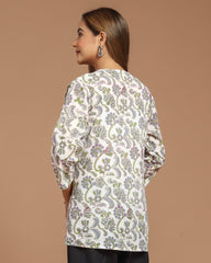Block Printed Short Top