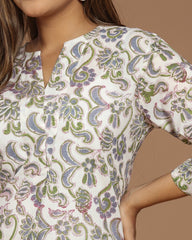 Block Printed Short Top