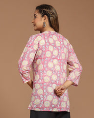 Block Printed Short Top