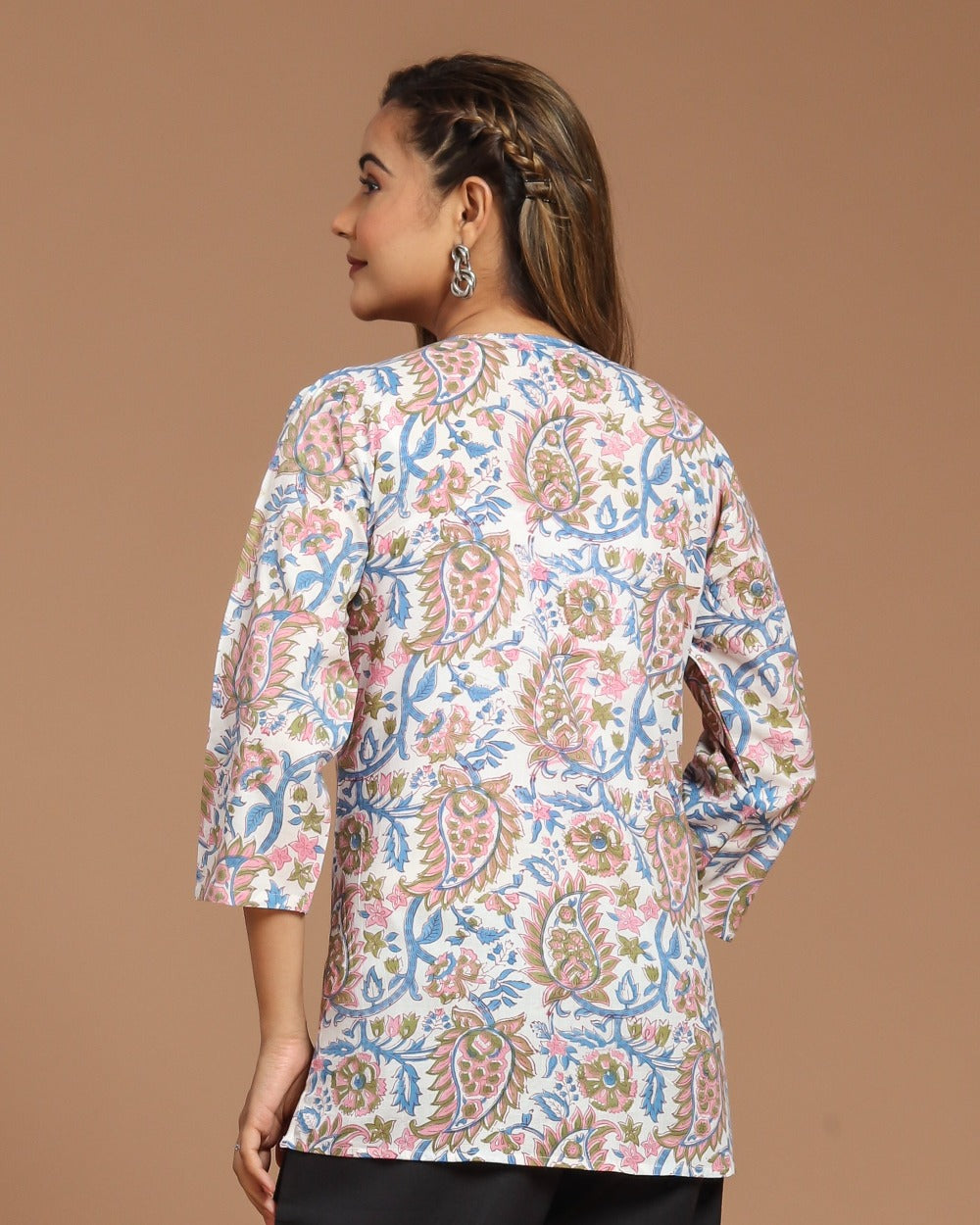 Block Printed Cotton Short Top
