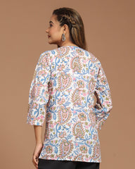 Block Printed Short Top