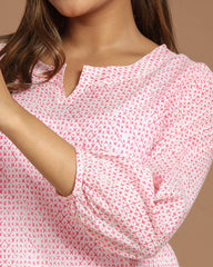 Block Printed Short Kurti