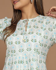 Block Printed Short Top
