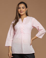 Block Printed Short Top