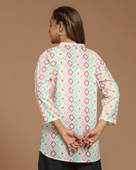 Block Printed Short Kurti