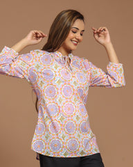 Block Printed Short Kurti