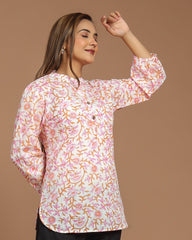 Block Printed Short Kurti