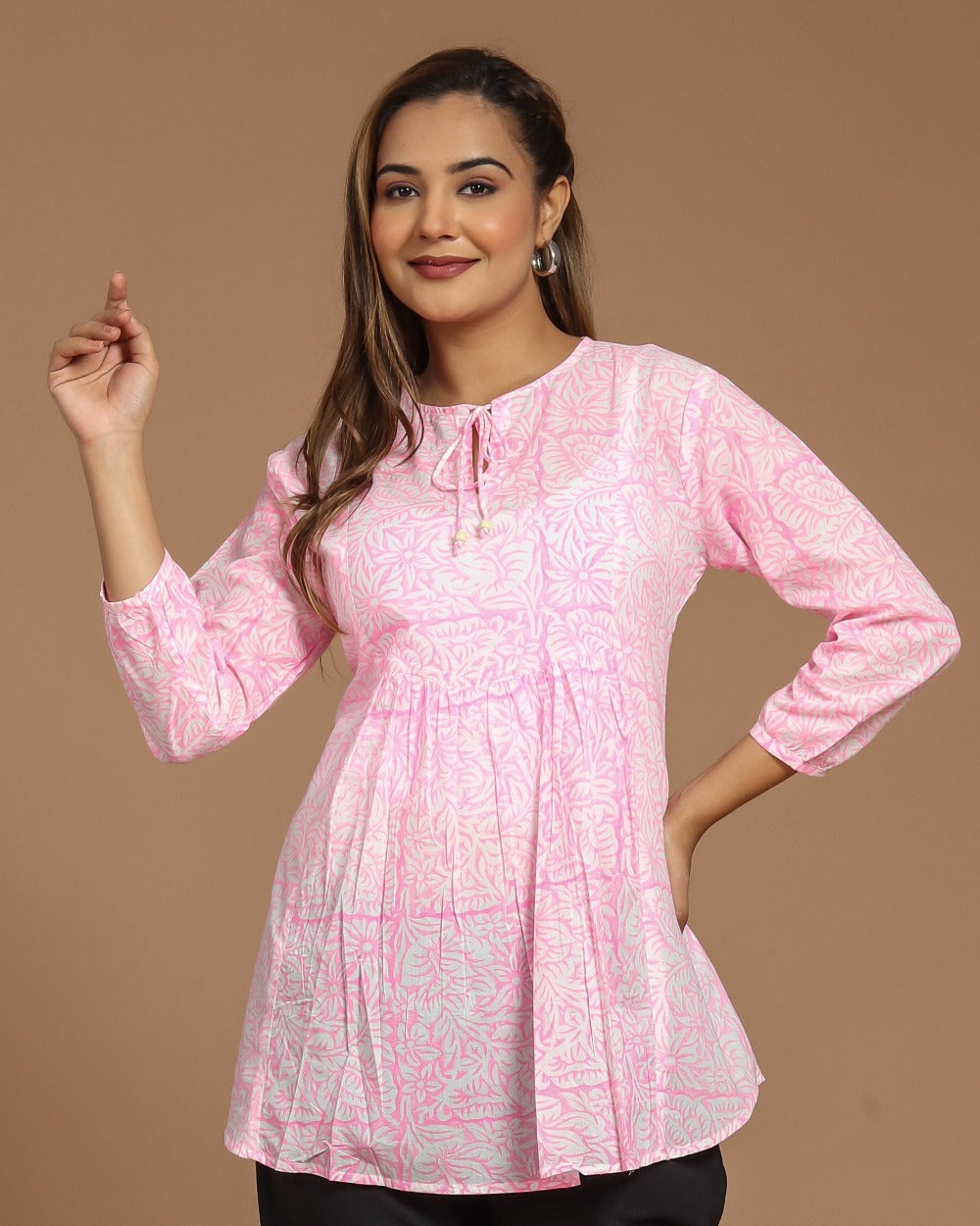 Block Printed Cotton Short Top