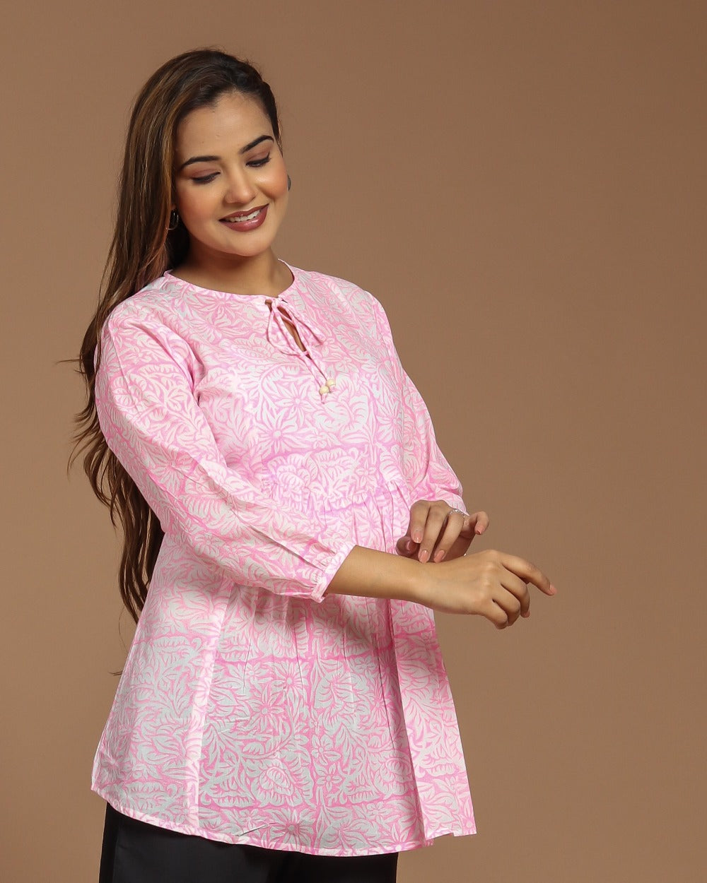 Block Printed Cotton Short Top