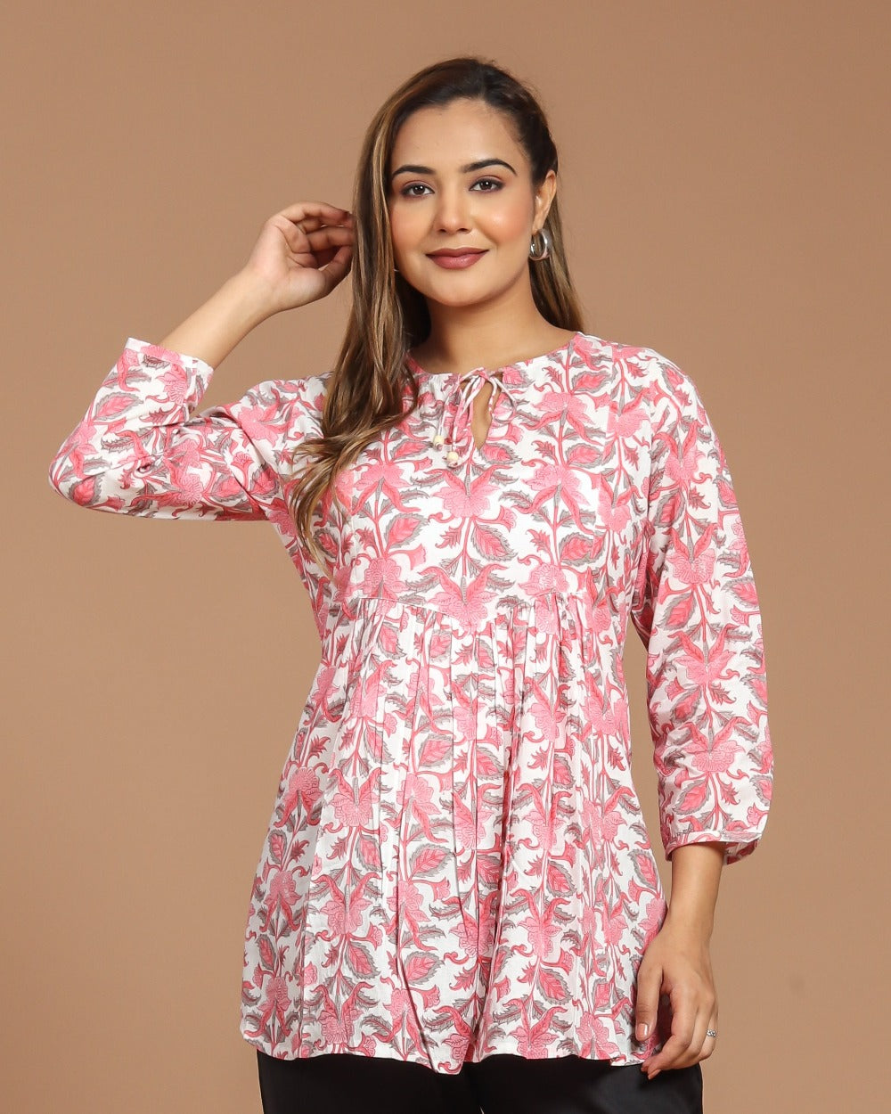 Block Printed Cotton Short Top