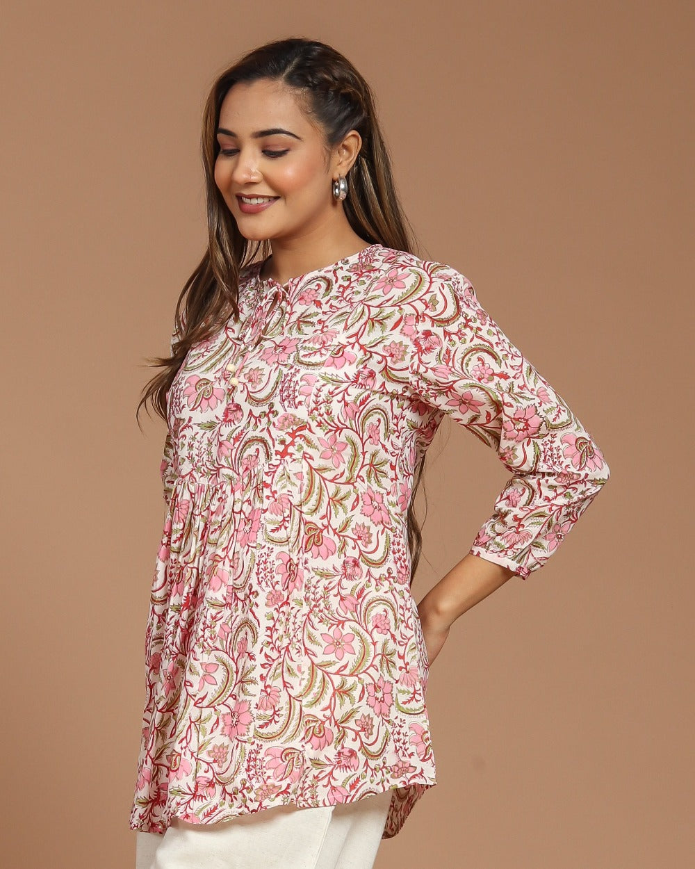 Block Printed Cotton Short Top