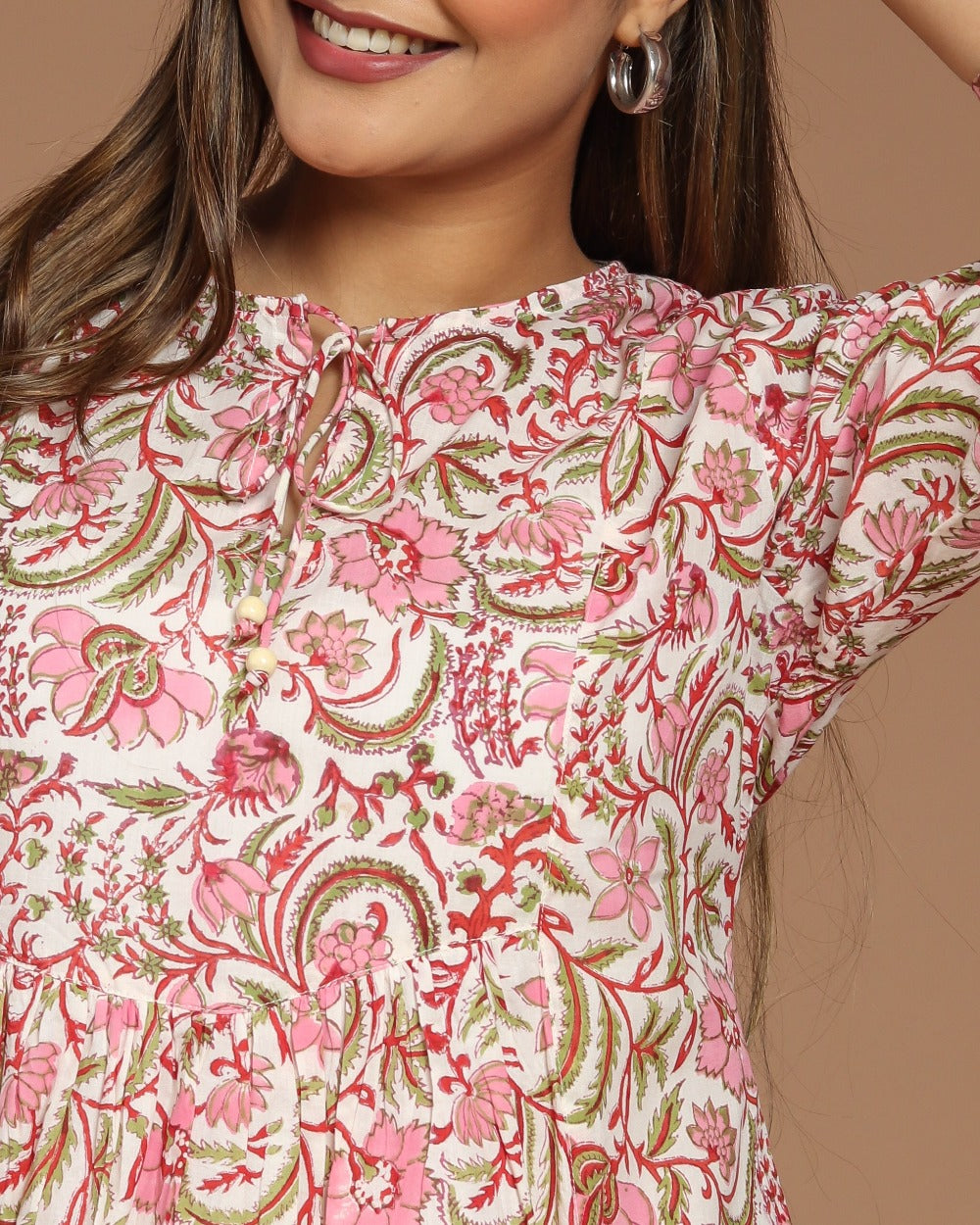 Block Printed Cotton Short Top
