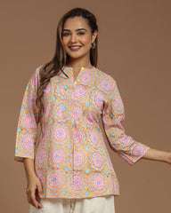 Block Printed Short Top