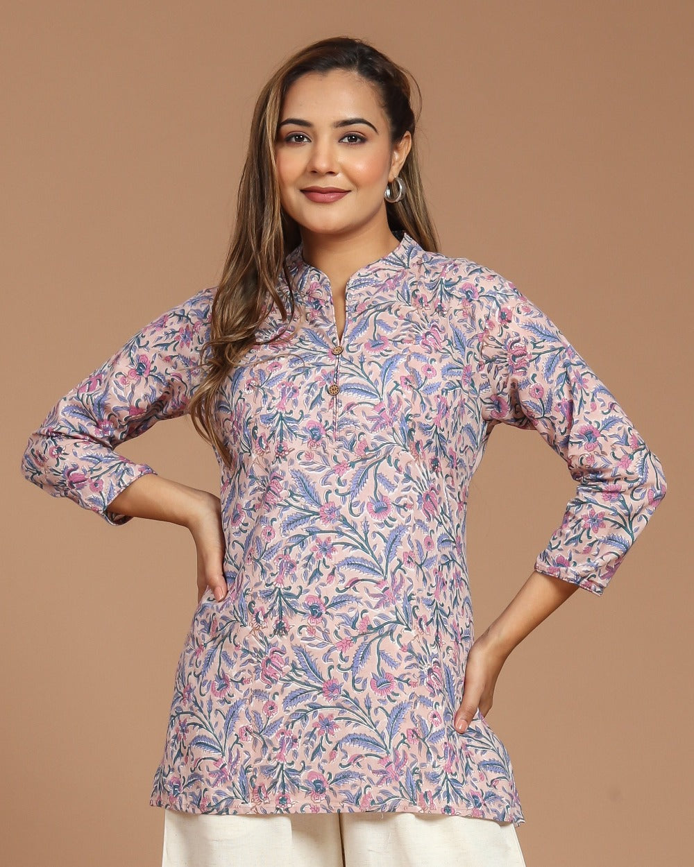 Block Printed Short Kurti
