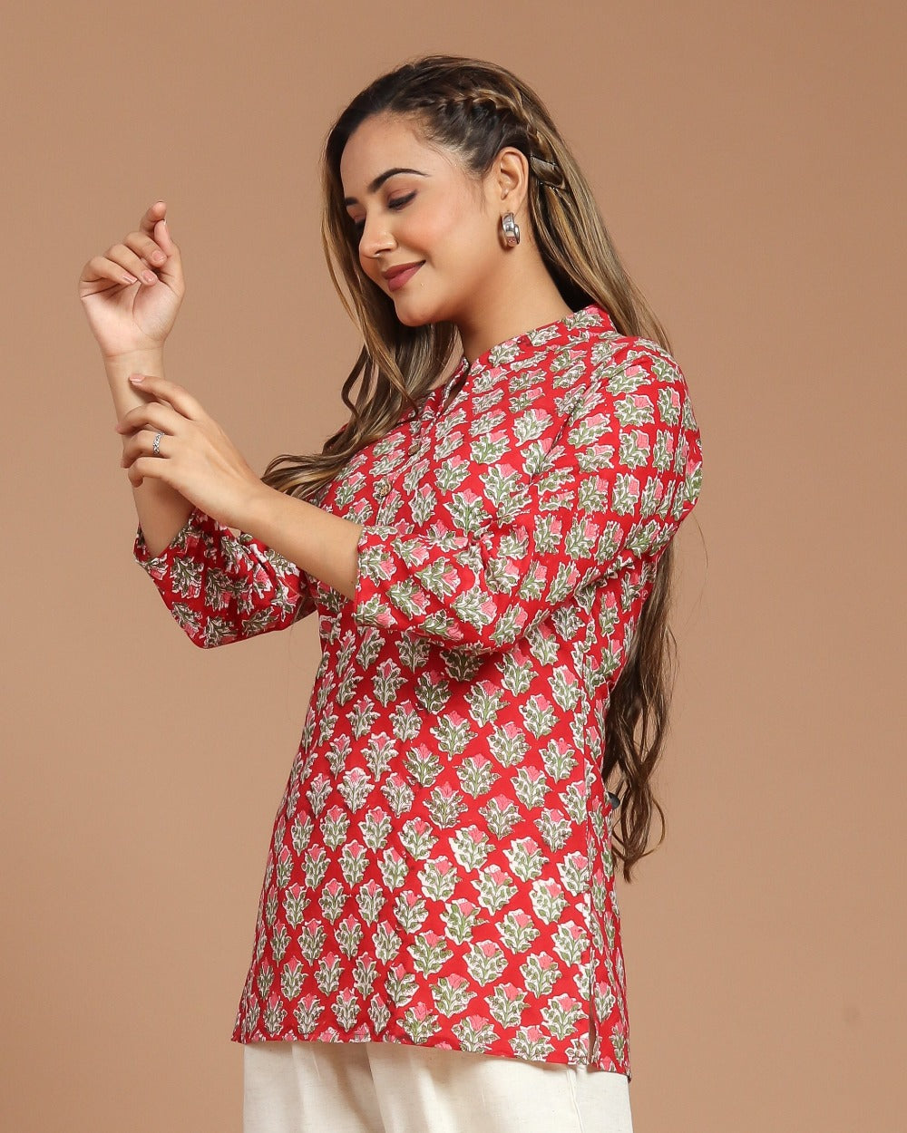 Block Printed Short Kurti