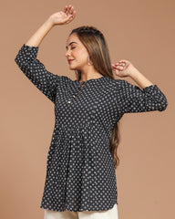 Block Printed Short Top