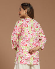 Block Printed Short Top