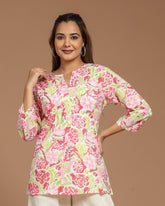 Block Printed Short Top