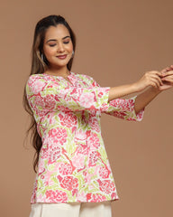 Block Printed Short Top