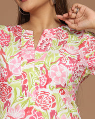 Block Printed Short Top