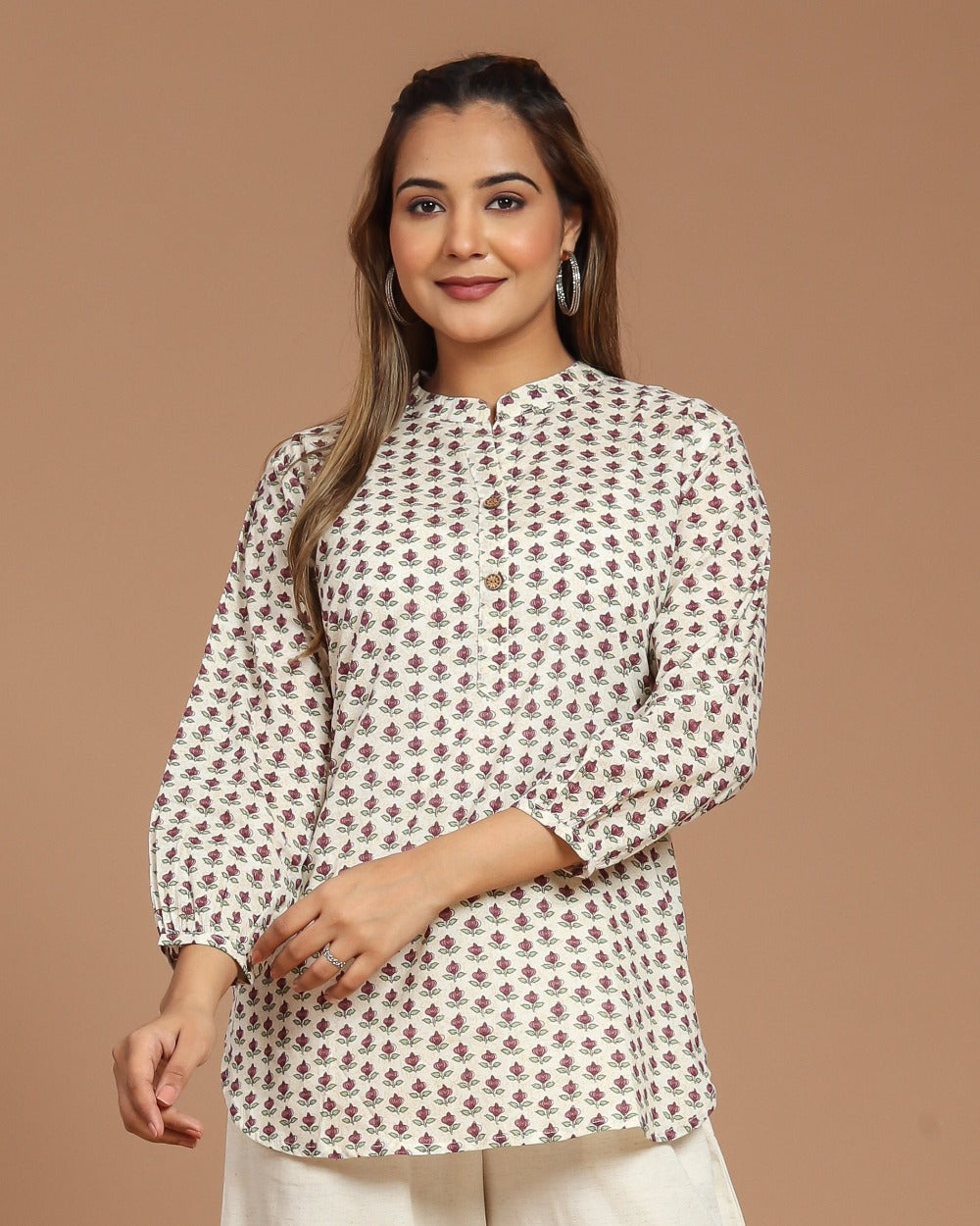 Printed Cotton Short Kurti