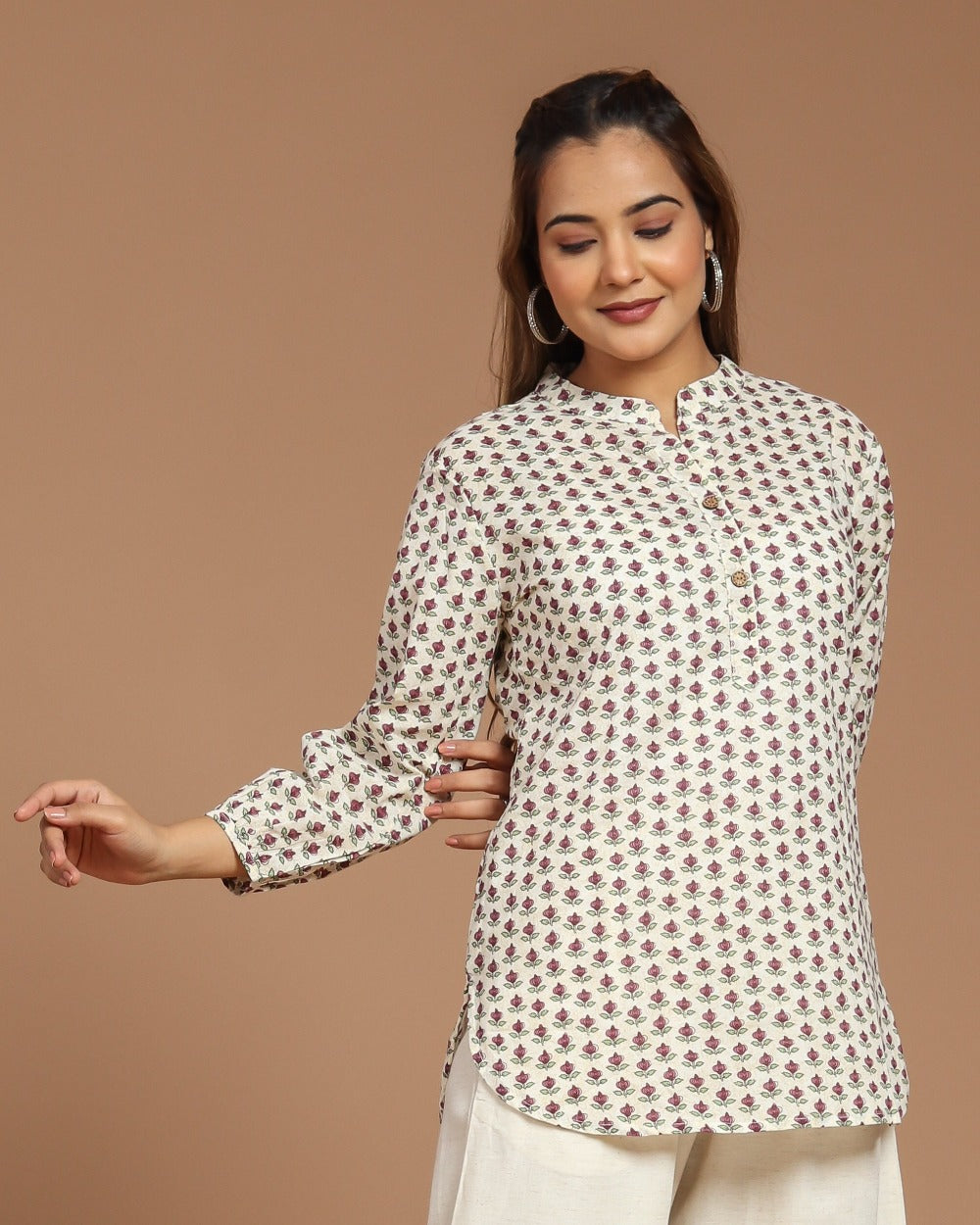 Printed Cotton Short Kurti