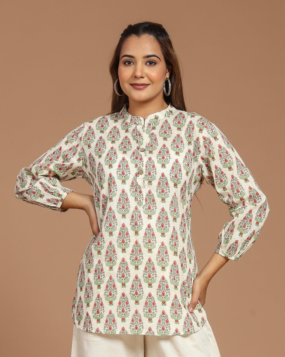 Printed Cotton Short Kurti