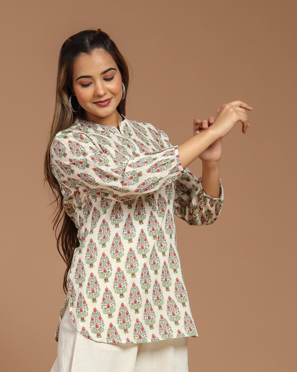 Printed Cotton Short Kurti