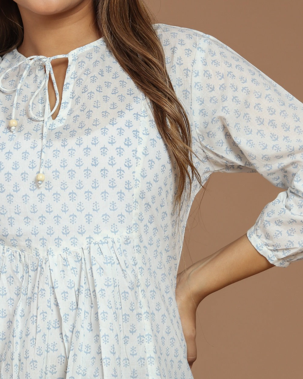 Block Printed Cotton Short Top