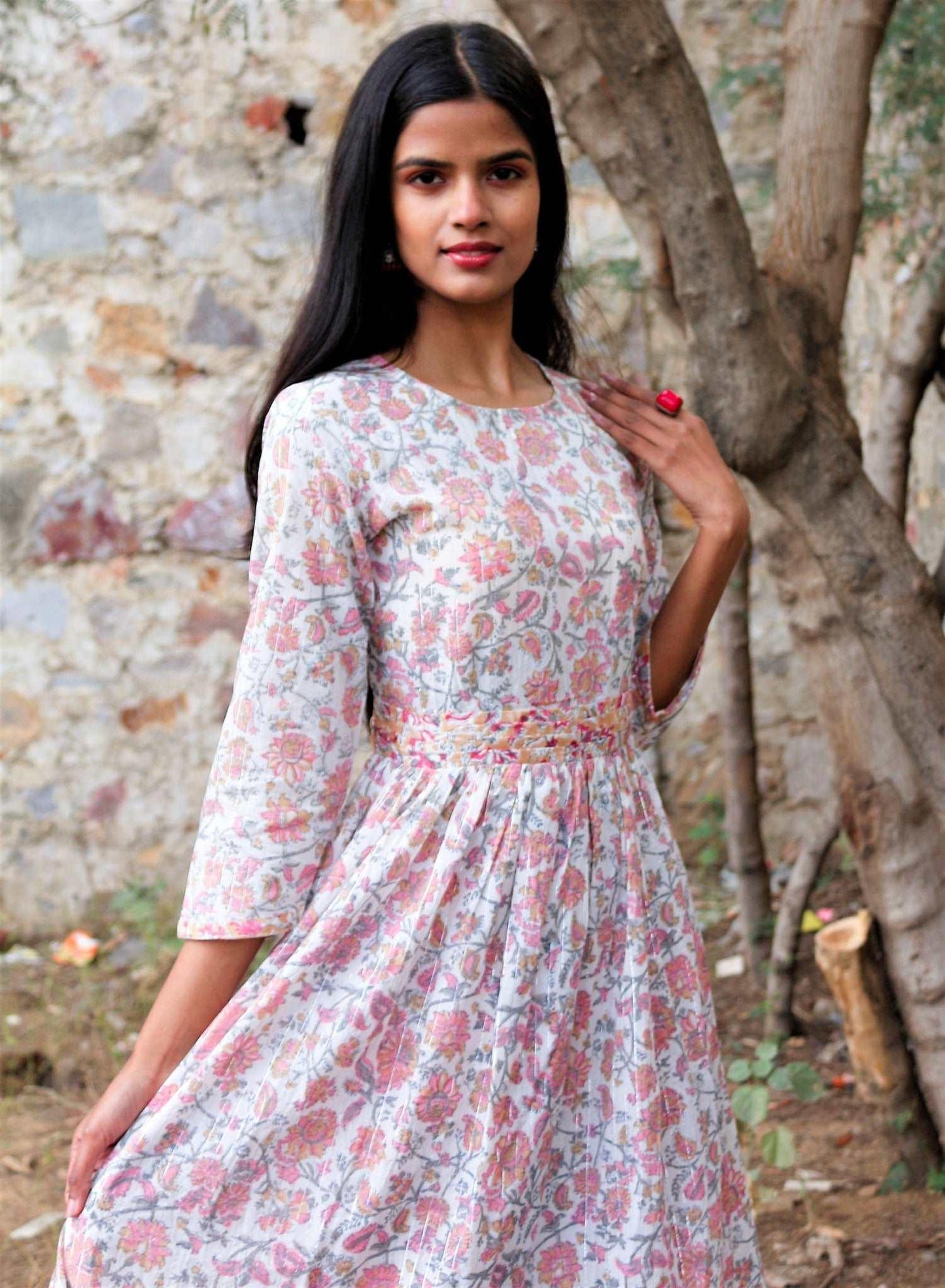 'Dahlia' Printed Dress with Pants