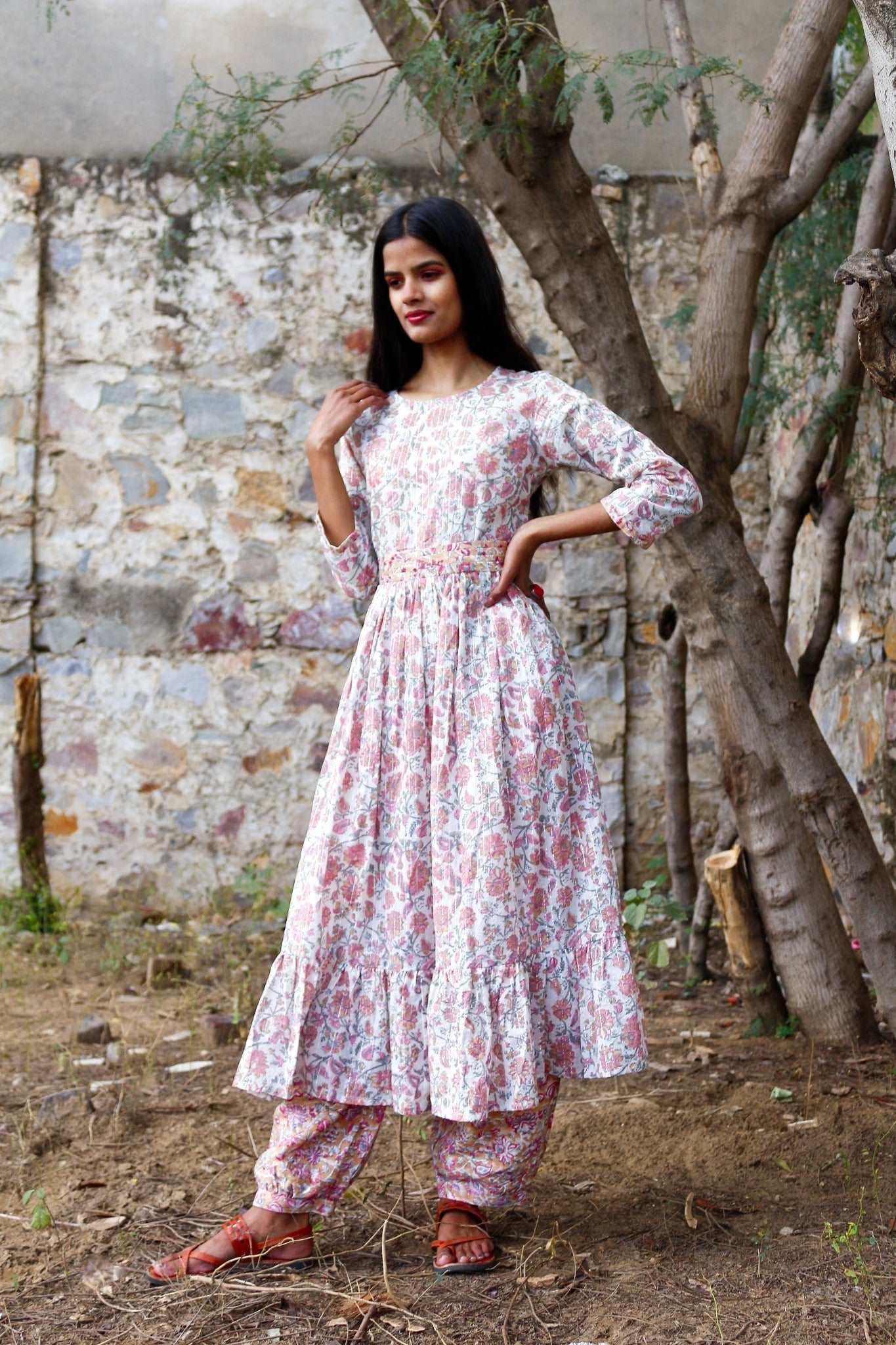 'Dahlia' Printed Dress with Pants