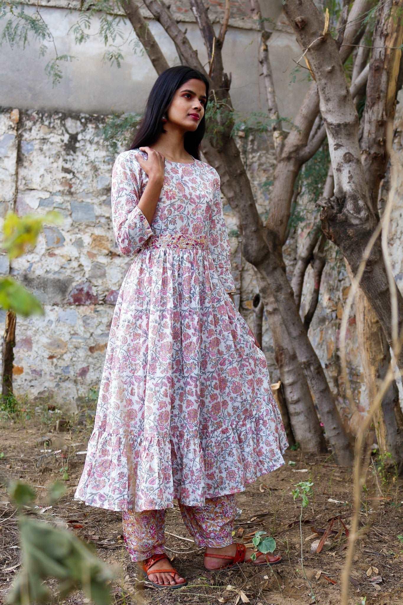 'Dahlia' Printed Dress with Pants