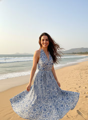Sea Whisper Halter Dress