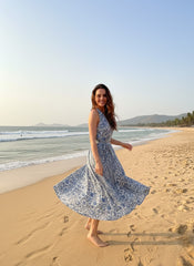 Sea Whisper Halter Dress