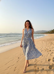 Sea Whisper Halter Dress