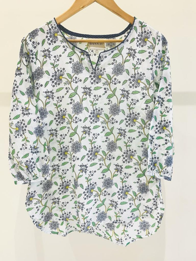 Block Printed Short Kurti