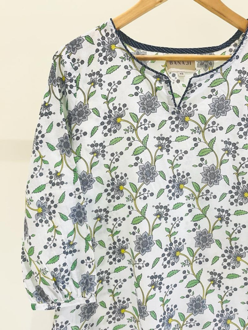 Block Printed Short Kurti