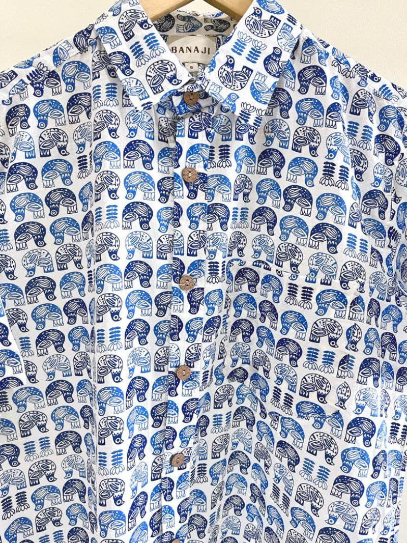 COTTON PRINTED HALF SLEEVE SHIRT