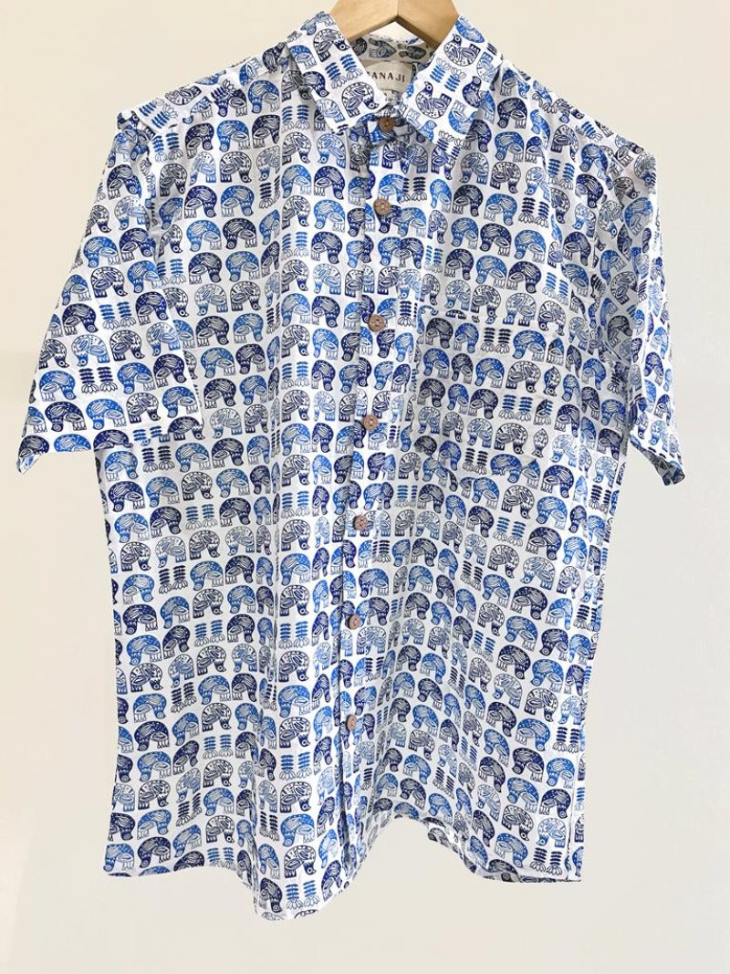 COTTON PRINTED HALF SLEEVE SHIRT