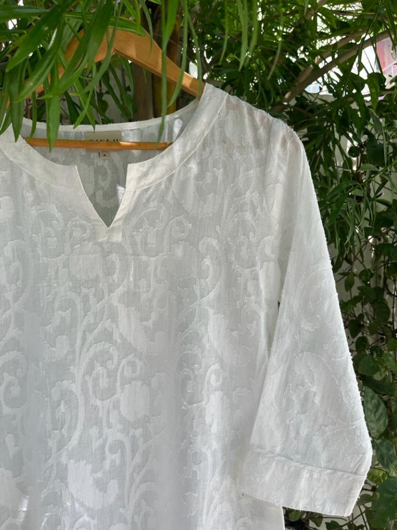 White Dobby Kurta