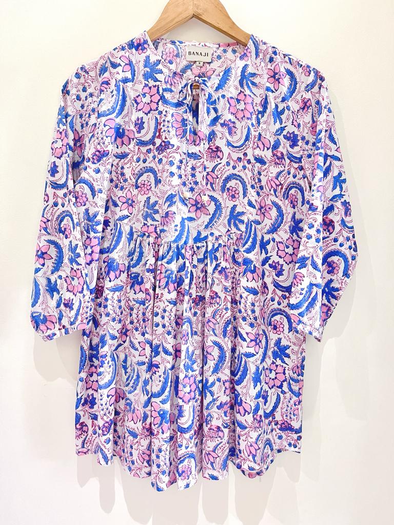 Block Printed Cotton Short Top