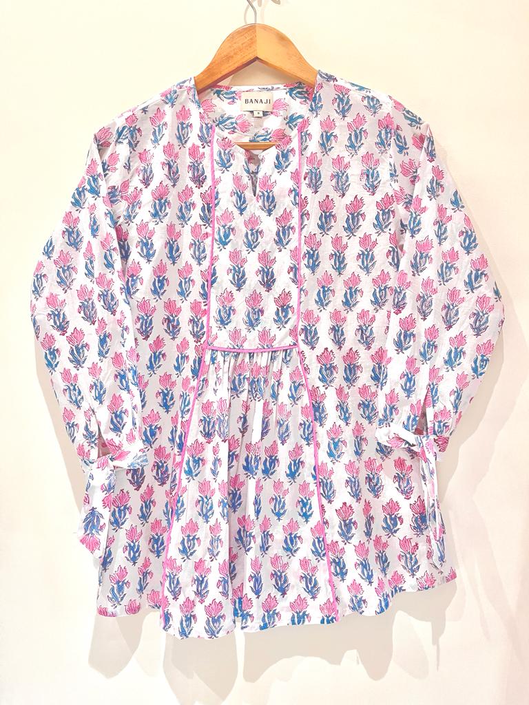 Block Printed Cotton Short Top