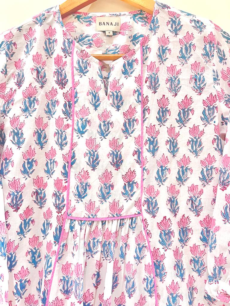 Block Printed Cotton Short Top