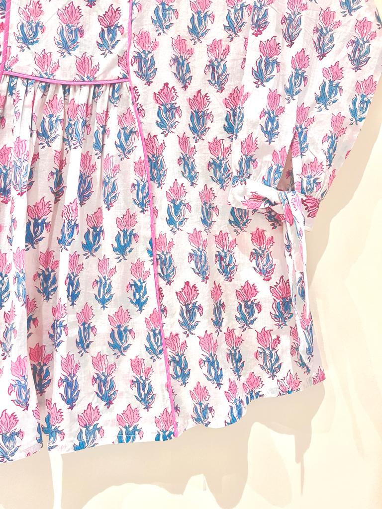 Block Printed Cotton Short Top