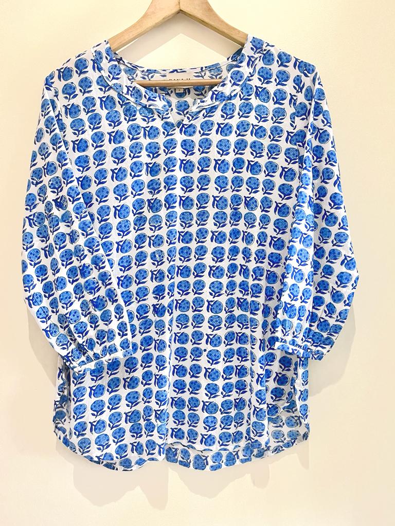 Block Printed Cotton Short Kurti